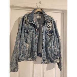 Rue 21 Womens Distressed Denim Jacket 2X